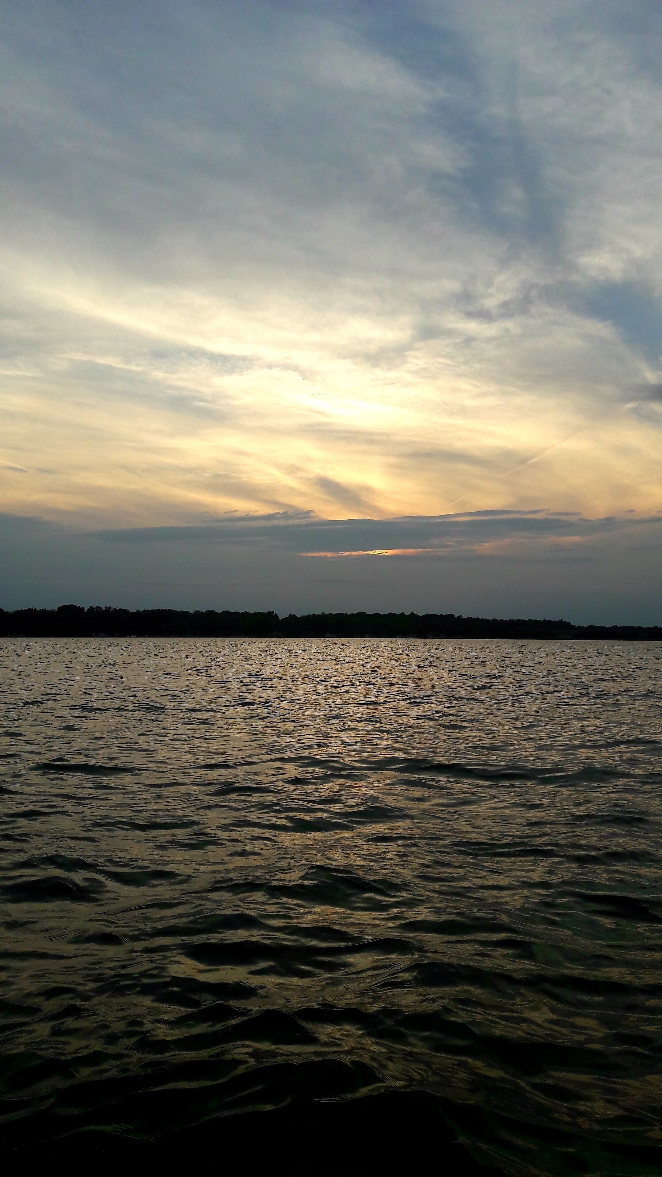 Watching sunset in the middle of Cayuga Lake #LifeAtExpediaGroup