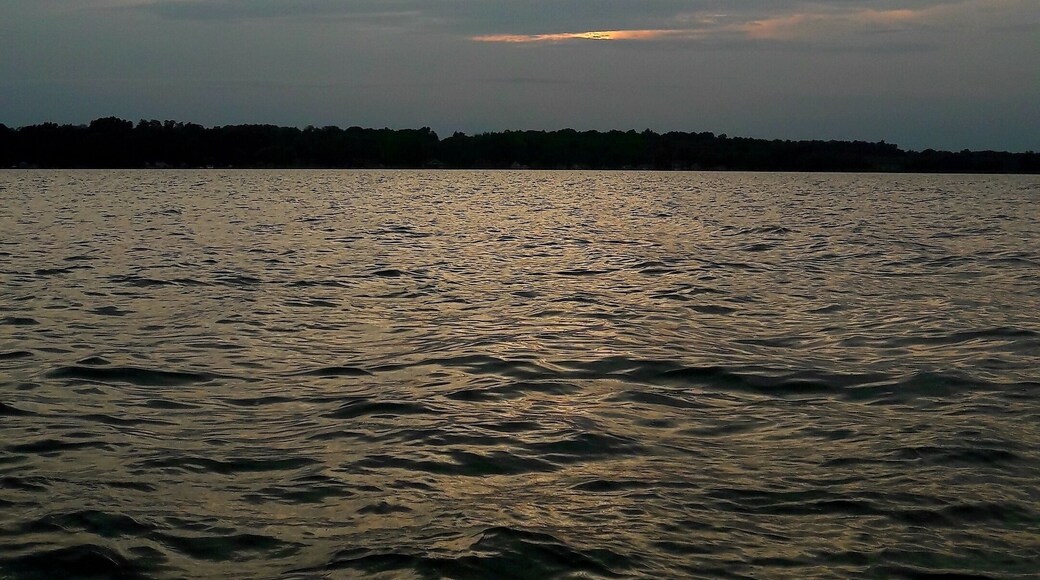 Watching sunset in the middle of Cayuga Lake #LifeAtExpediaGroup