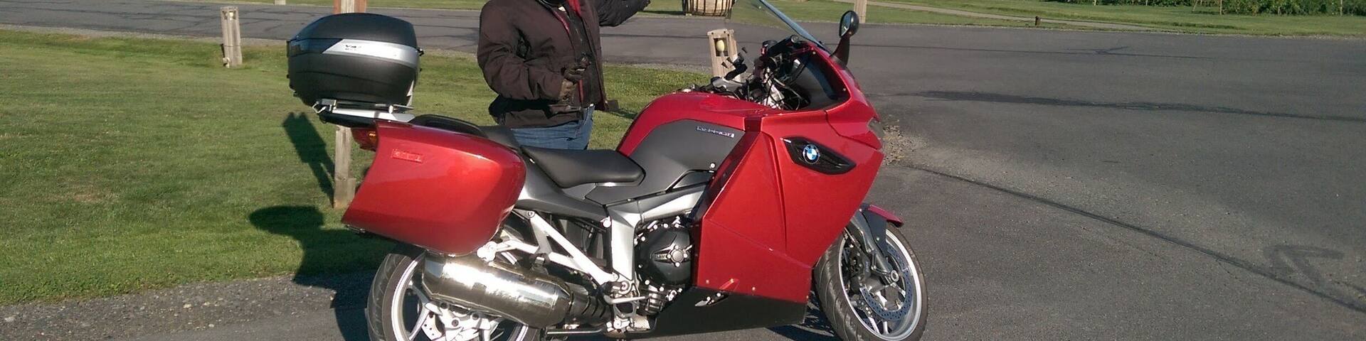 My husband and I were out for a ride on a nice sunny day along the lake and near the wineries. We love to ride as often as we can.
