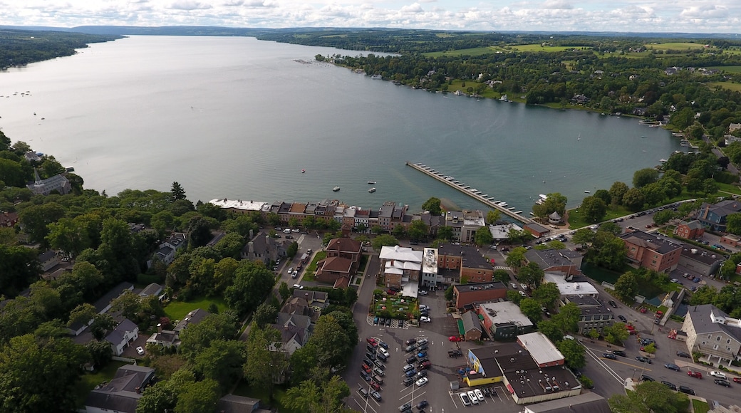 Aerial view of Skaneateles, NY