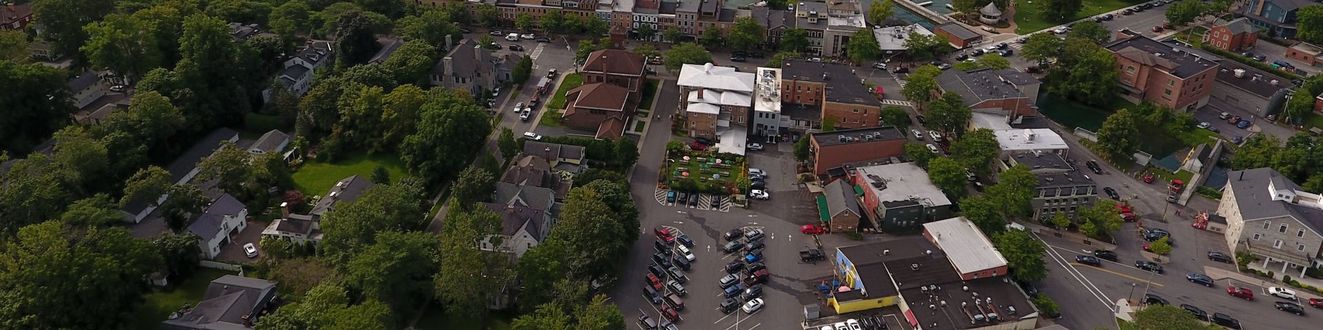 Aerial view of Skaneateles, NY