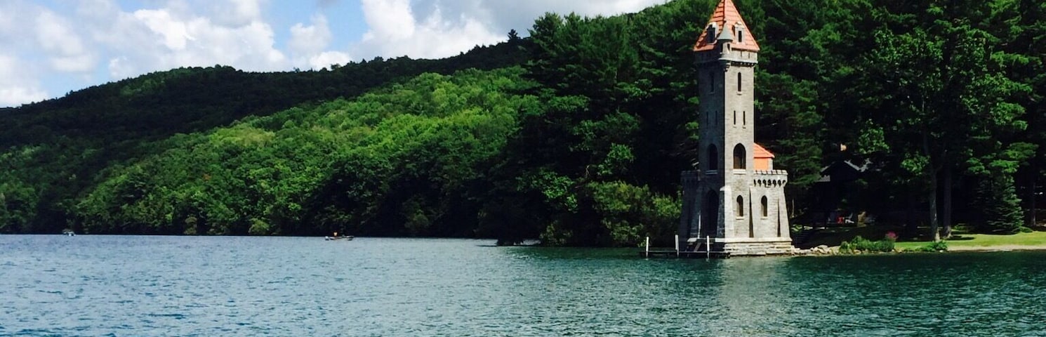 The Tower landmark just outside Cooperstown