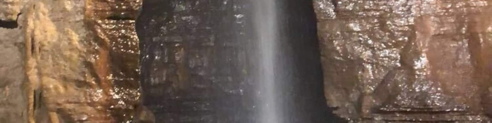 fun little trip to an interesting place with a 100 foot waterfall