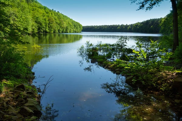 Crescent Lake reservoir in Meriden's Giuffrida Park.