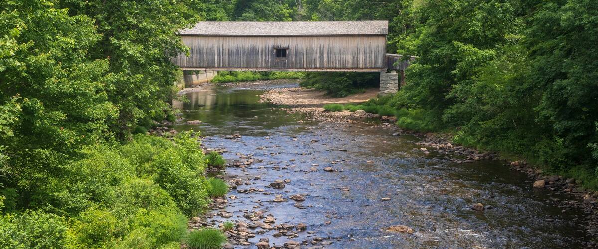 Salmon River flowing under the Comstock Bridge