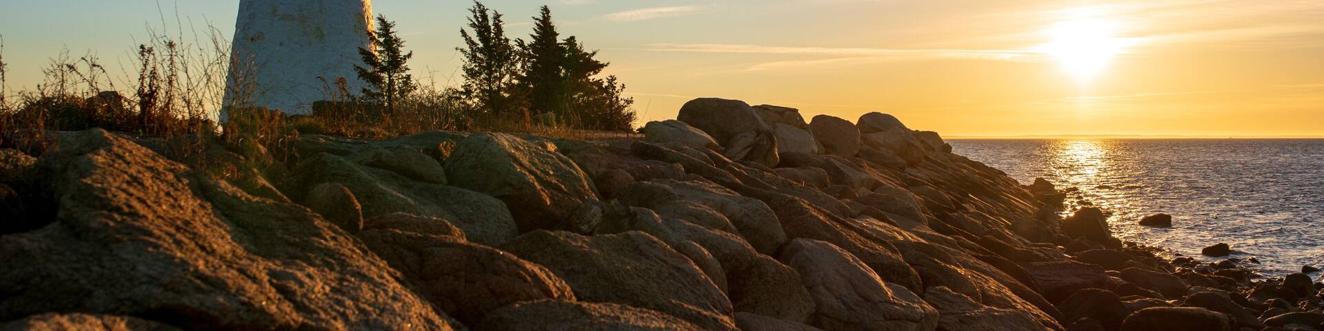 Ned Point Light in Mattapoisett, Mass. at sunrise