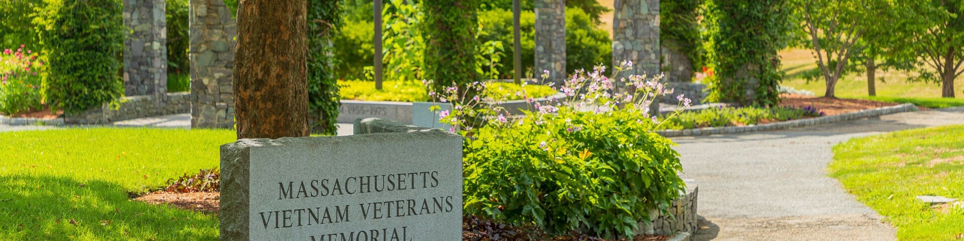 Massachusetts Vietnam Veterans Memorial featuring a park