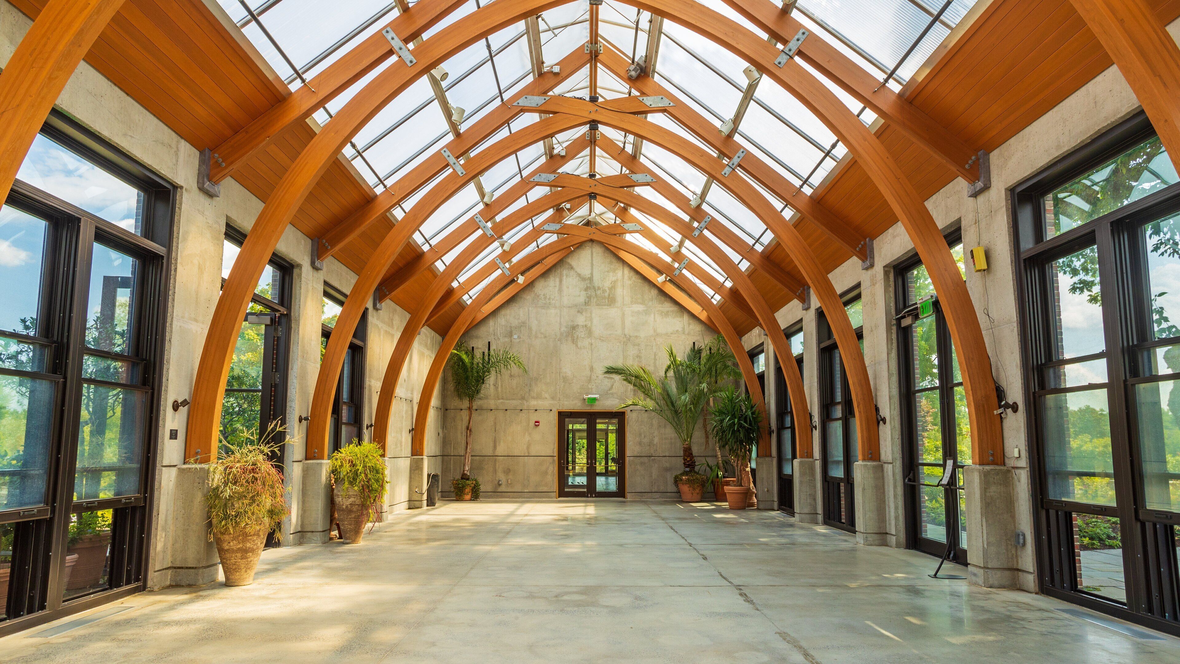 Tower Hill Botanic Garden which includes interior views