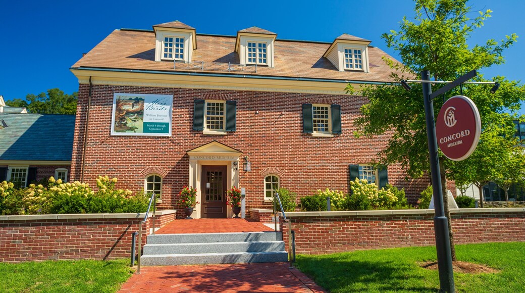 Concord Museum featuring heritage elements and signage