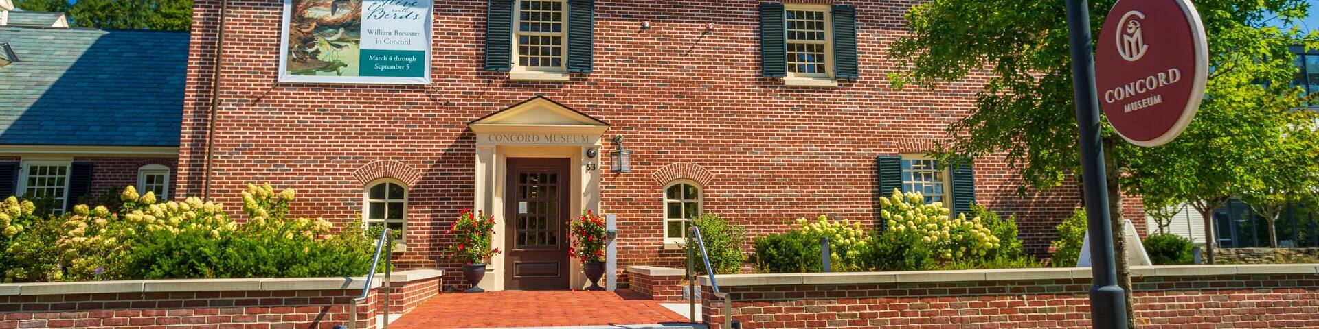 Concord Museum featuring heritage elements and signage