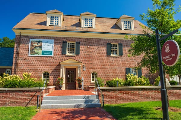 Concord Museum featuring heritage elements and signage