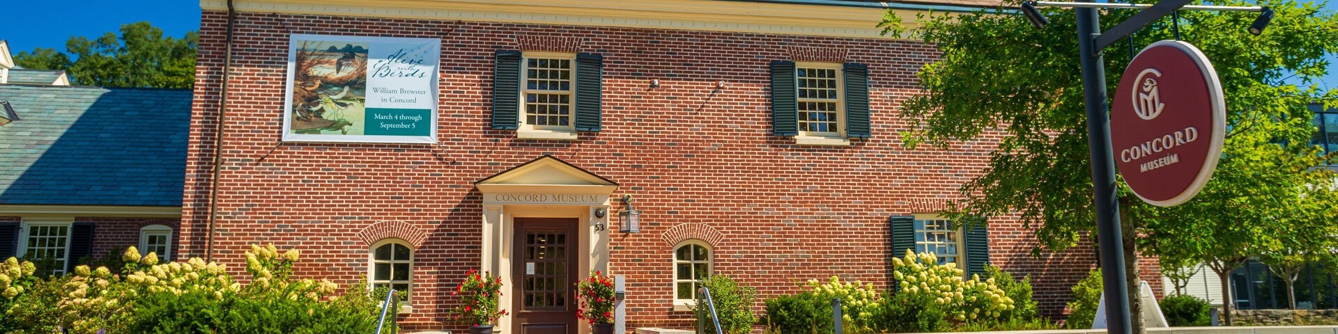 Concord Museum featuring heritage elements and signage