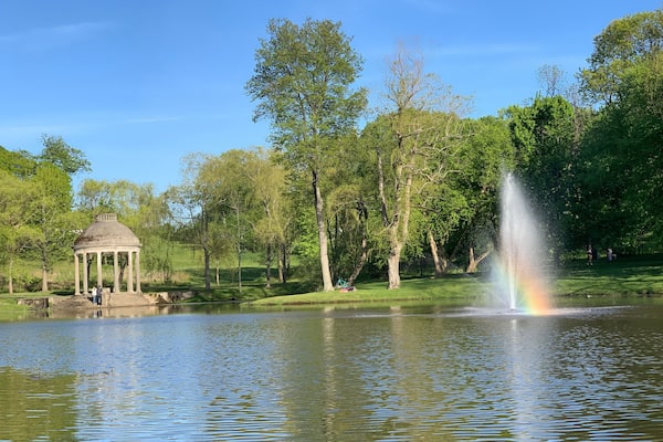 Beautiful day at Larz Anderson Park in Brookline, Massachusetts, United States