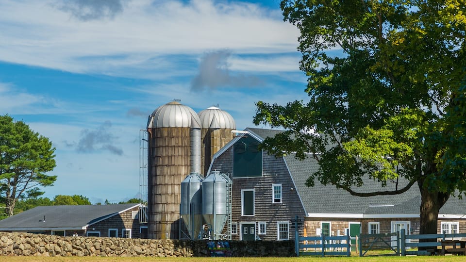 Appleton Farms Grass Rides which includes industrial elements and farmland