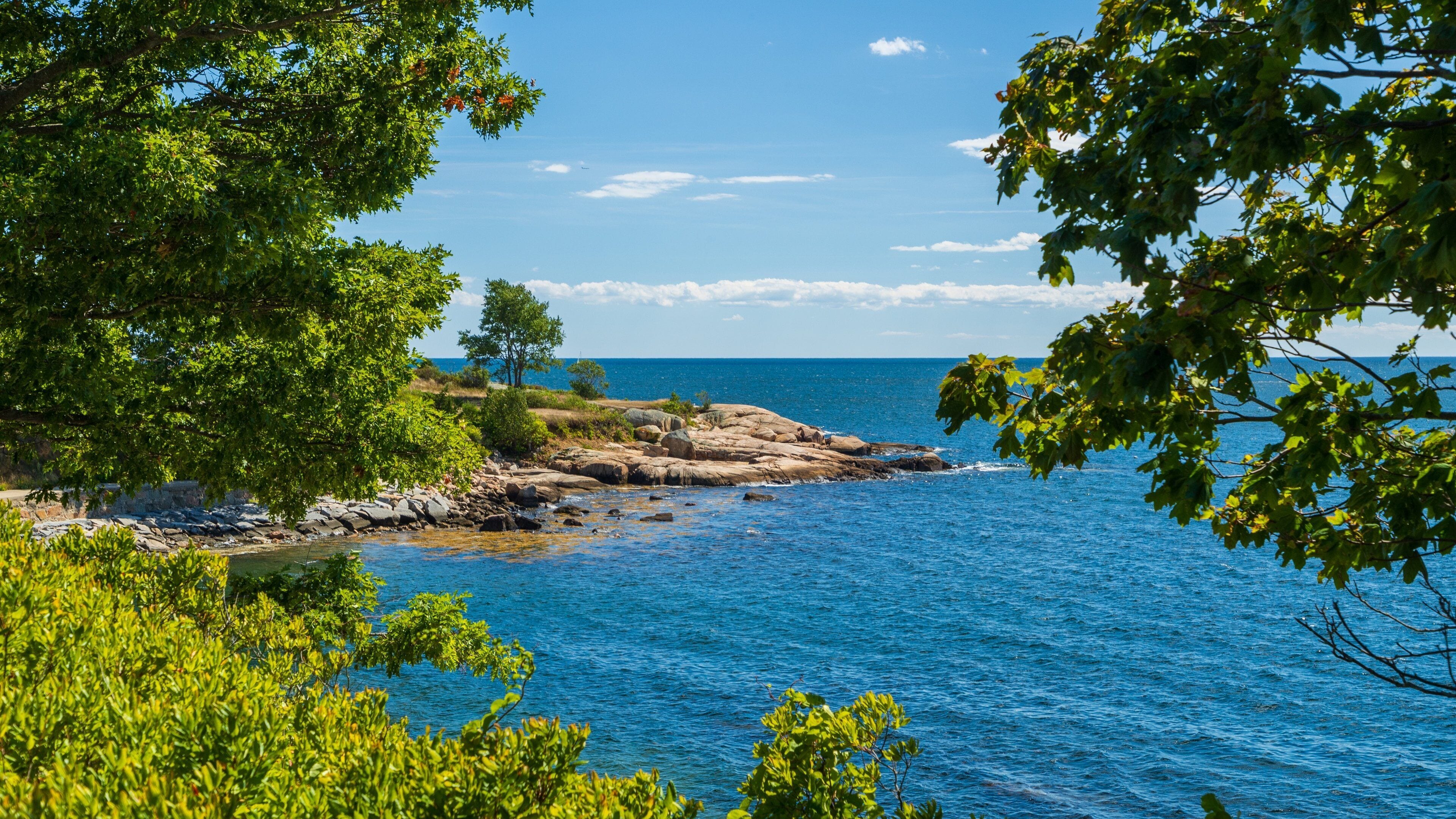 Coolidge Reservation featuring rocky coastline and general coastal views