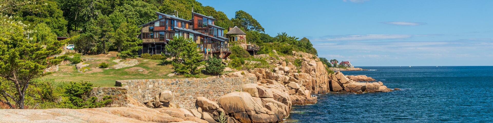 Coolidge Reservation which includes rocky coastline, general coastal views and a coastal town