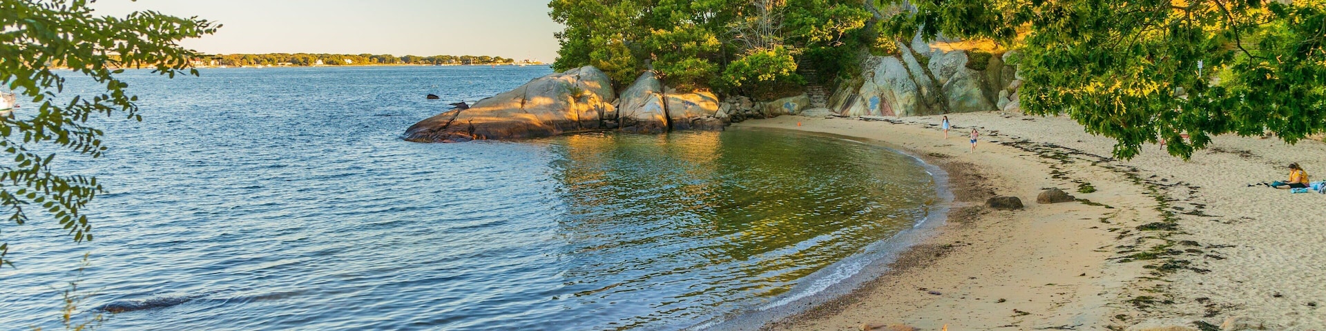 Half Moon Beach which includes a beach, general coastal views and a sunset
