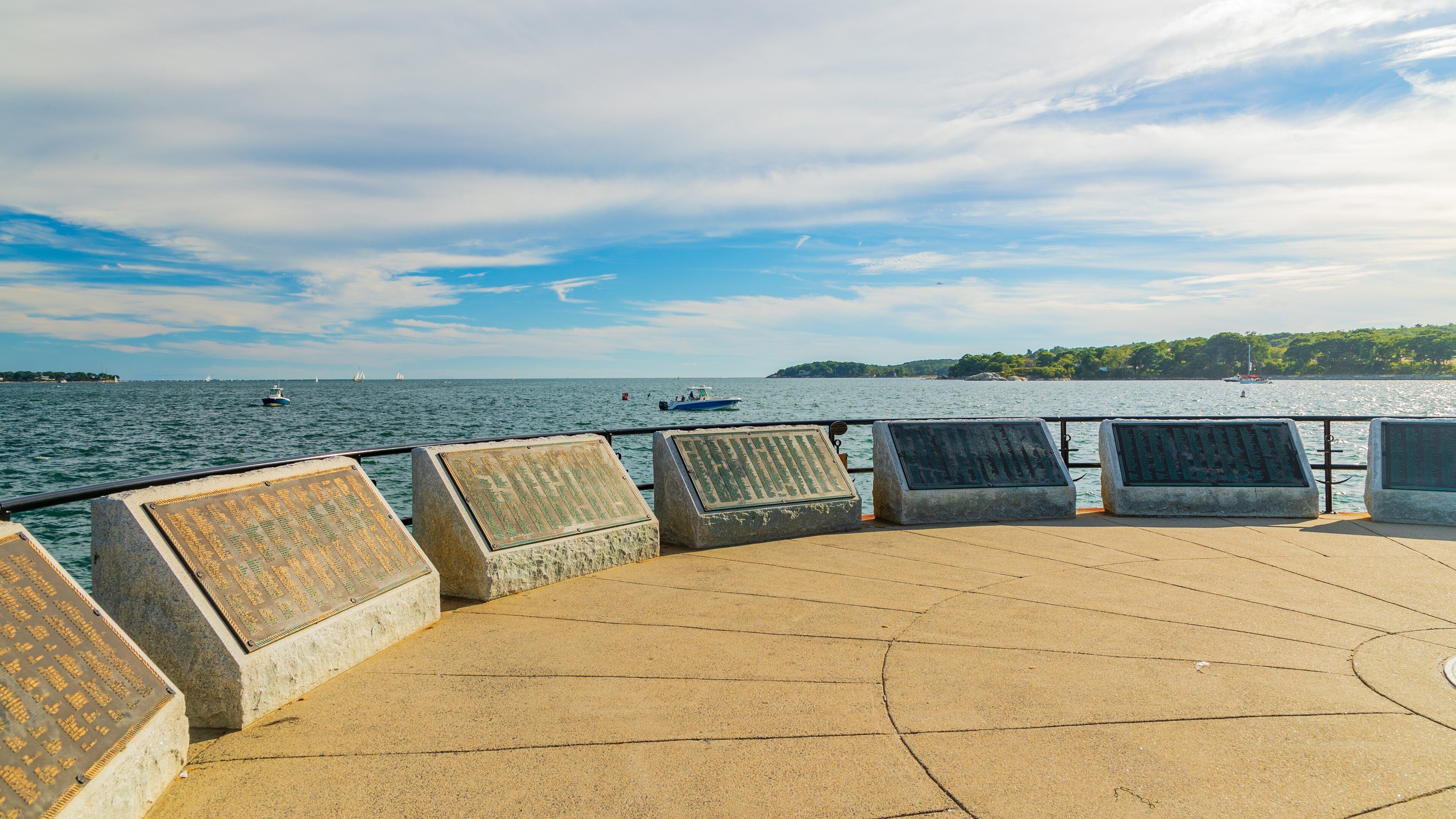 Fishermen\'s Memorial Monument featuring general coastal views