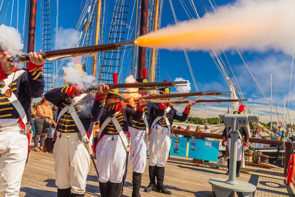 Maritime Gloucester as well as a small group of people