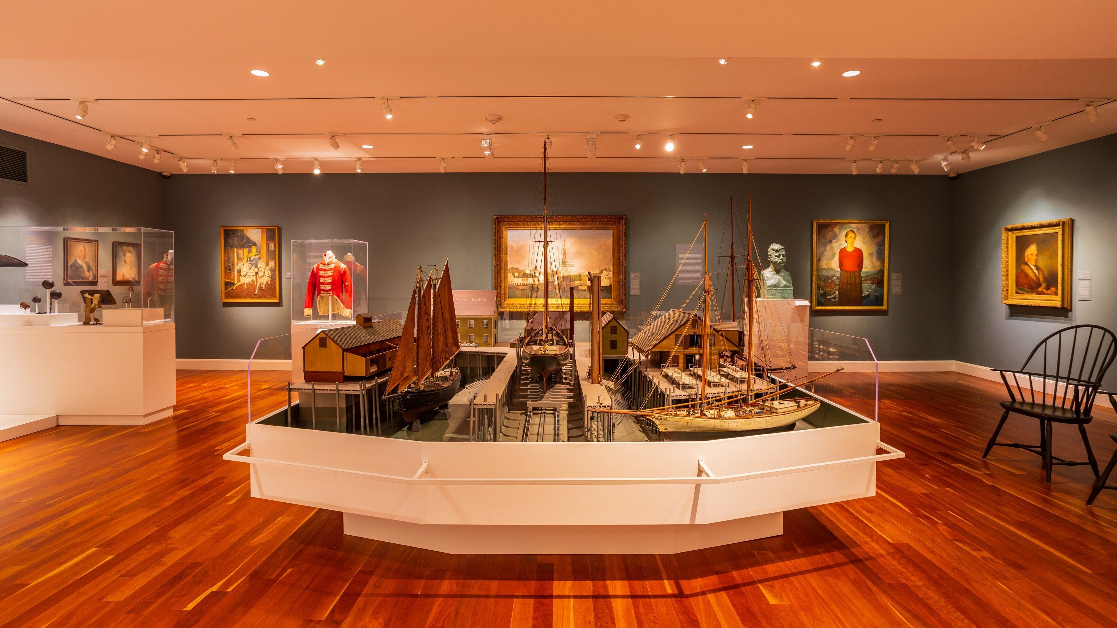 Cape Ann Museum featuring interior views and art