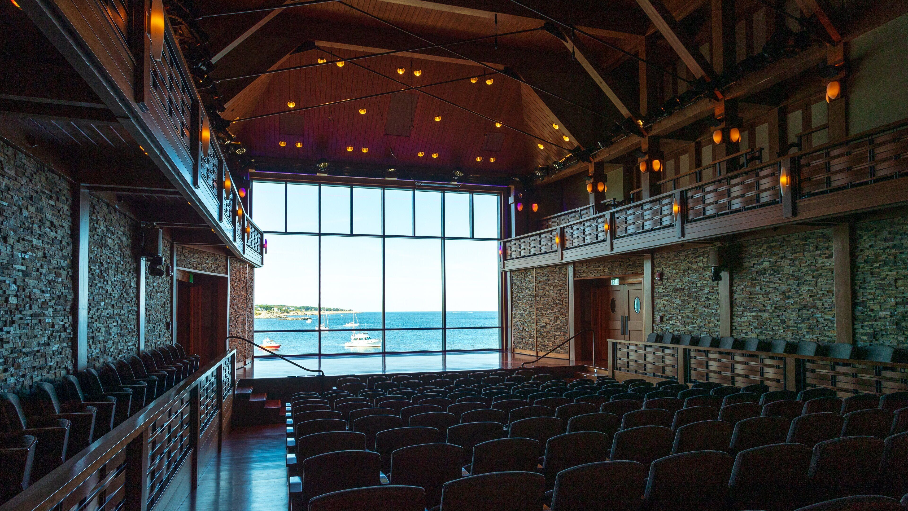 Shalin Liu Performance Center which includes theater scenes and interior views