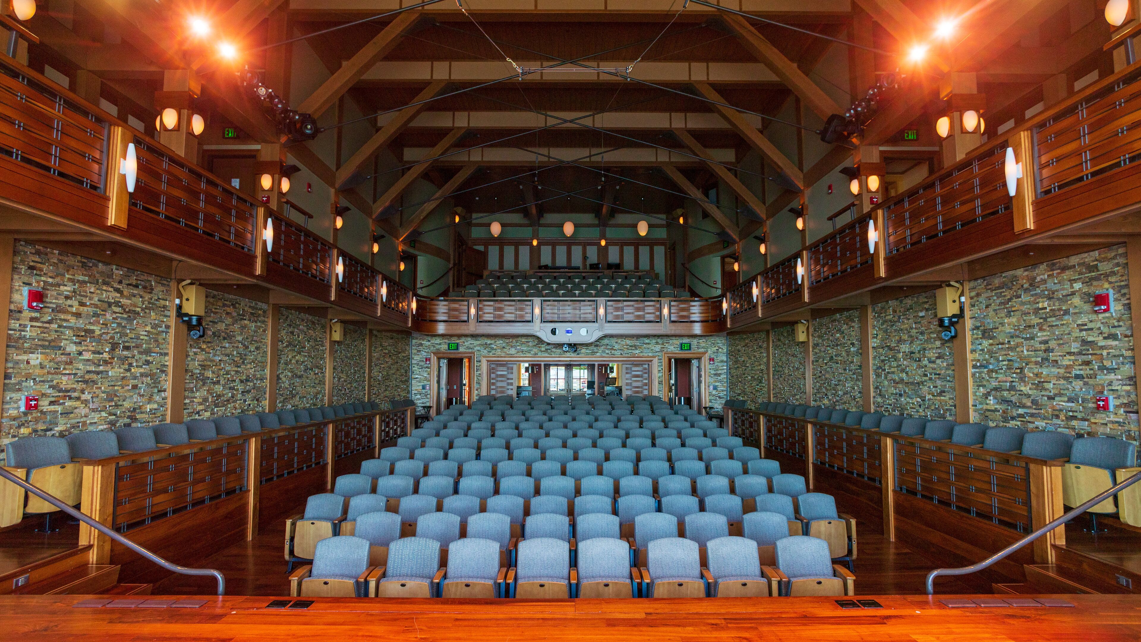 Shalin Liu Performance Center featuring interior views and theater scenes