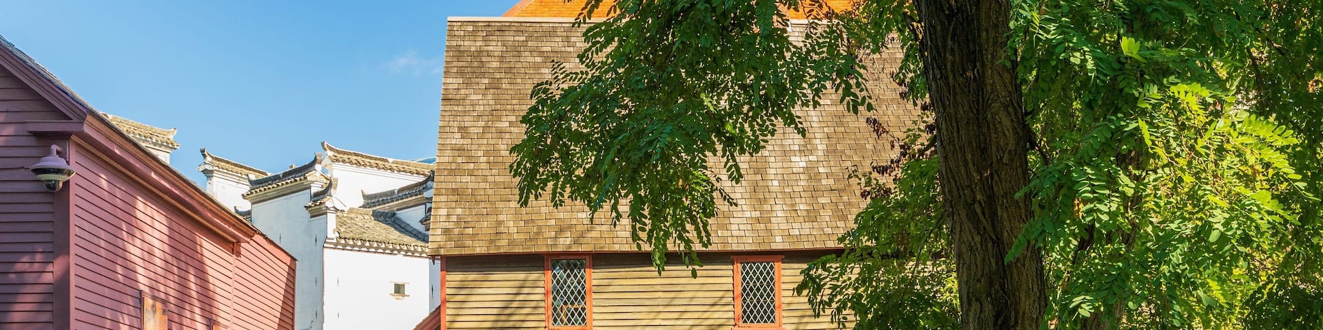 Salem Witch Trials Memorial which includes a house
