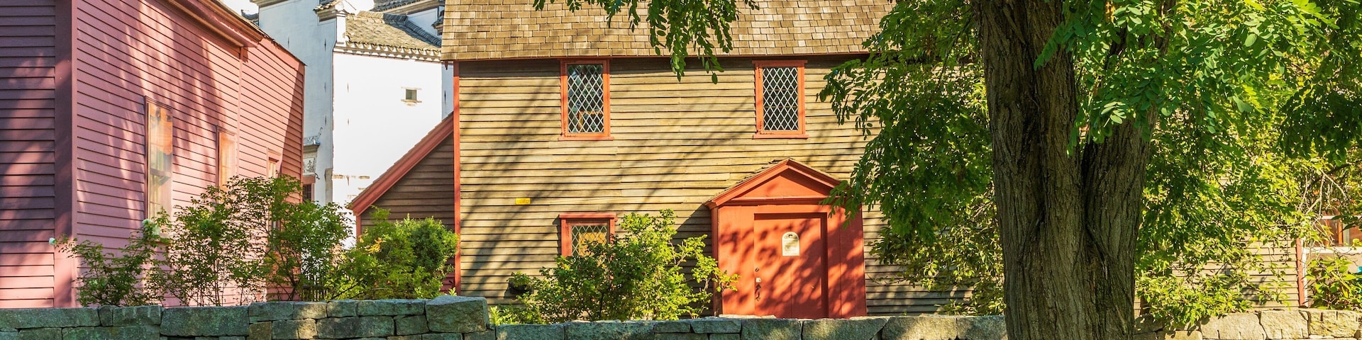 Salem Witch Trials Memorial which includes a house