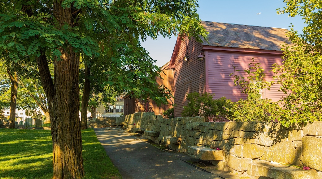 Salem Witch Trials Memorial featuring a small town or village