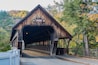 Middle Bridge a Wooden Covered Bridge in Woodstock, Vermont