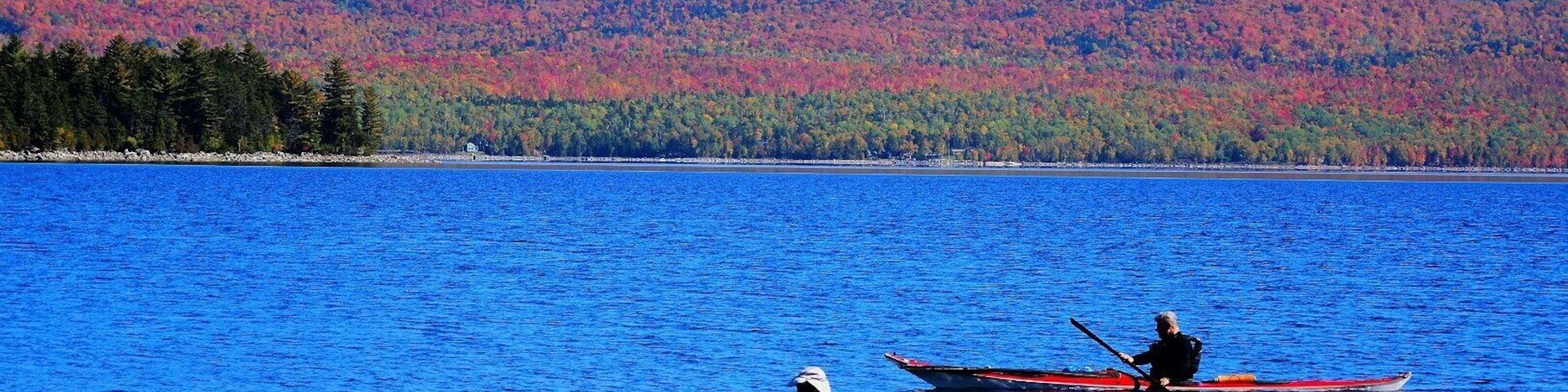Early October is a great time for a kayak ride she n Maine.