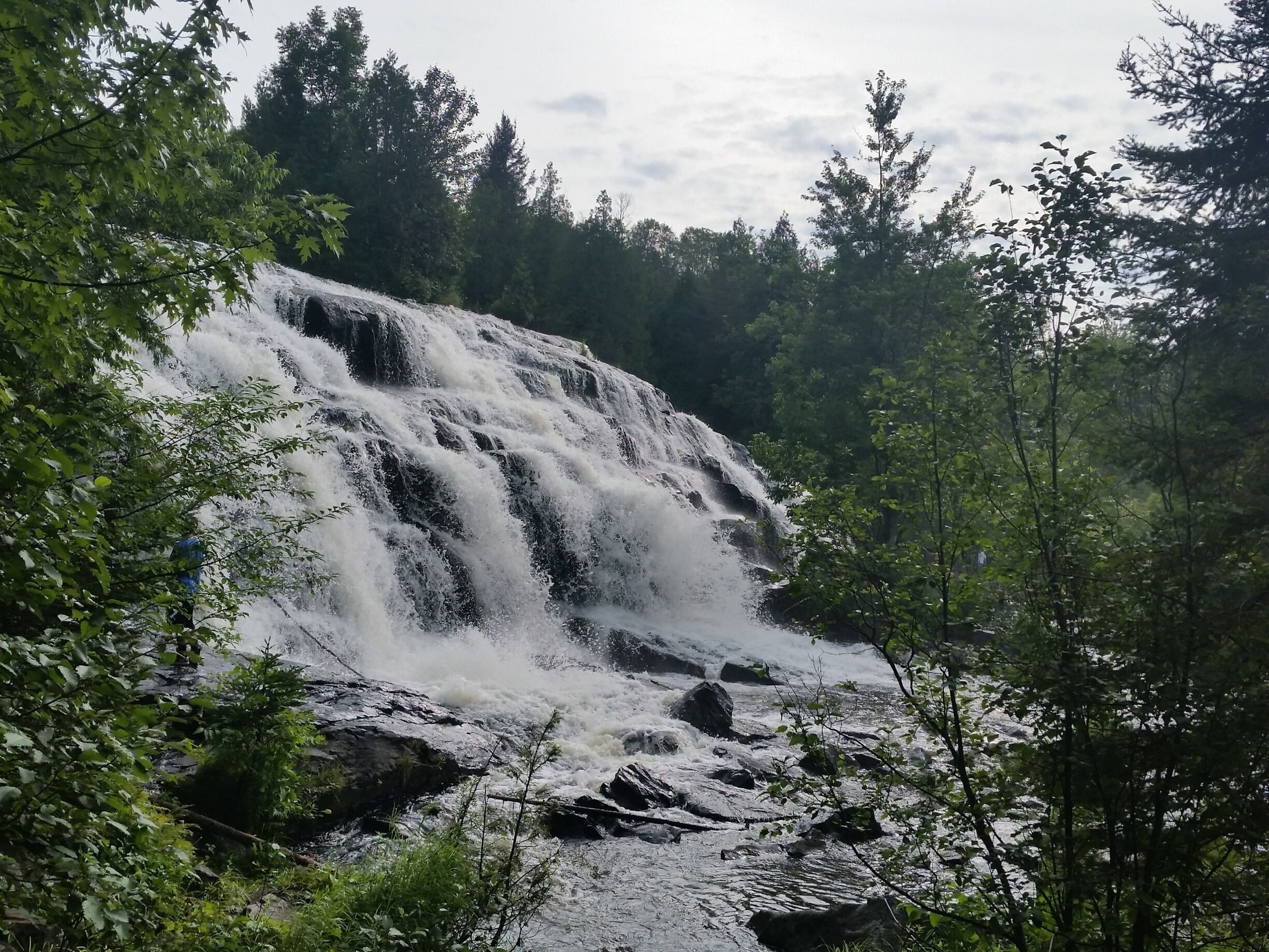 Bond falls are a must see when visiting the western UP in Michigan. There's a walkway that takes you to the top so you can see all the other little falls and the dam at the top. Well worth the drive from the porcupine mountains!