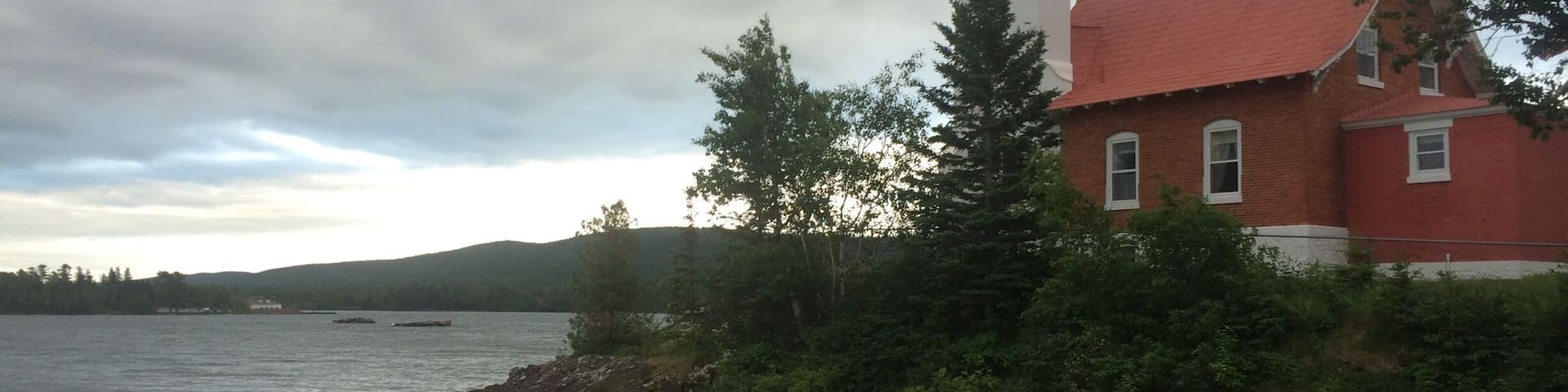 A welcoming beacon to "Copper Country"! Scenic view of Lake Superior from atop Michigan's Upper Peninsula (UP)