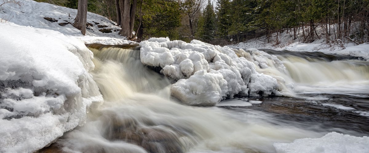 Ocqueoc Falls in Northern Lower Michigan