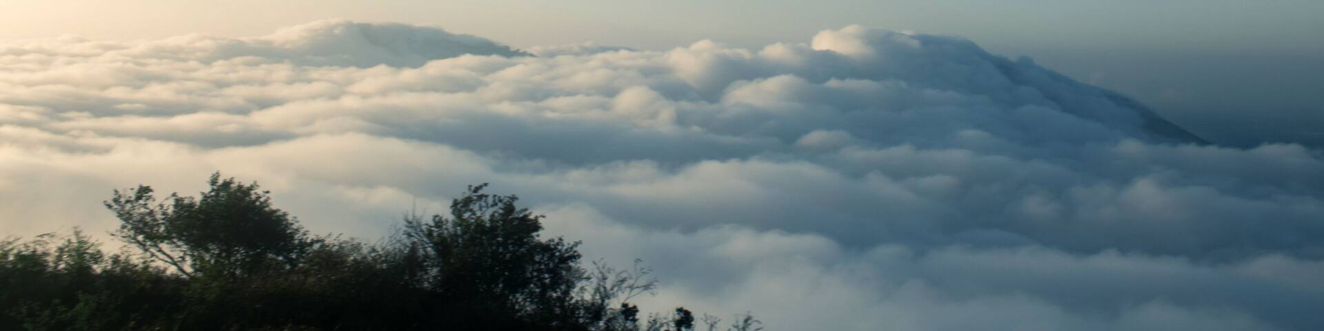 Over the clouds. Photo from the top of skandagiri hills in India, Aisa.