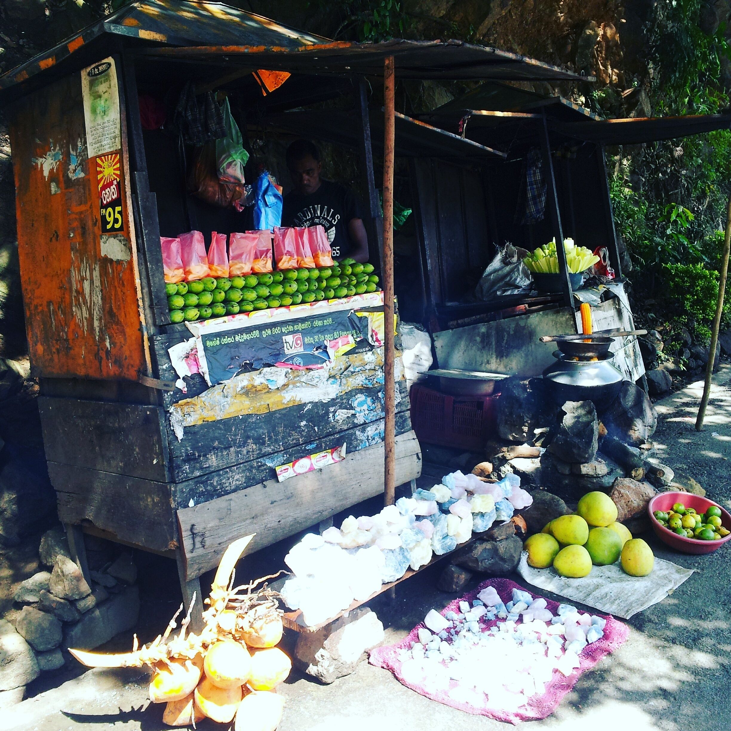 One of the many stalls at the side of road between Ella and Ravana Falls selling fresh local fruit. The coconut water was nice and refreshing!