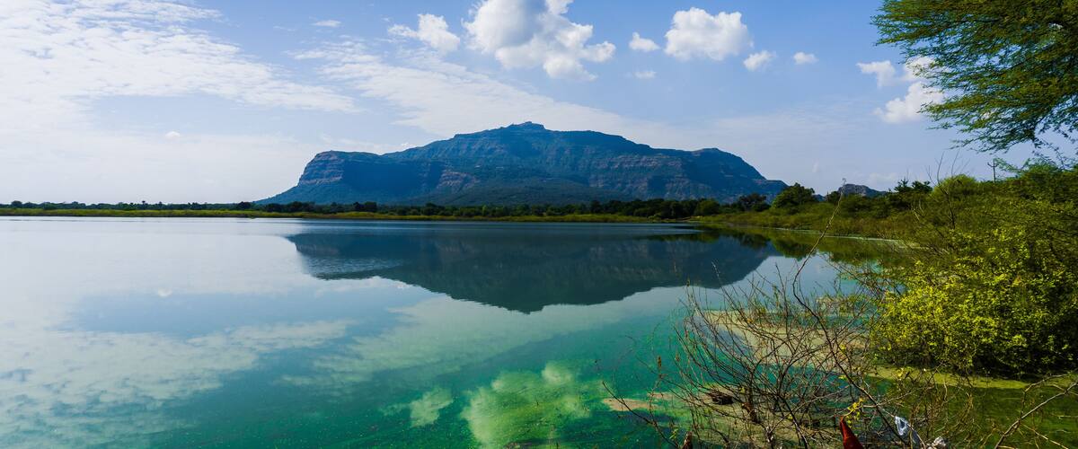 Pavagadh mountain and Vadatalav Lake also known as Pavagadh lake