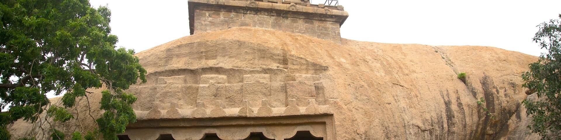 Chennai showing heritage elements as well as a small group of people