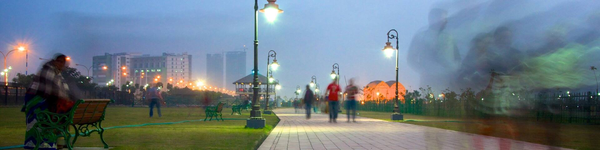 カルカッタ フィーチャー 夜景, 公園 と 都市