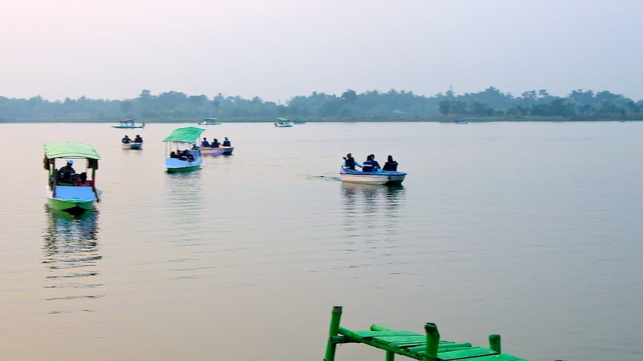 Eco Tourism Park showing boating and a lake or waterhole