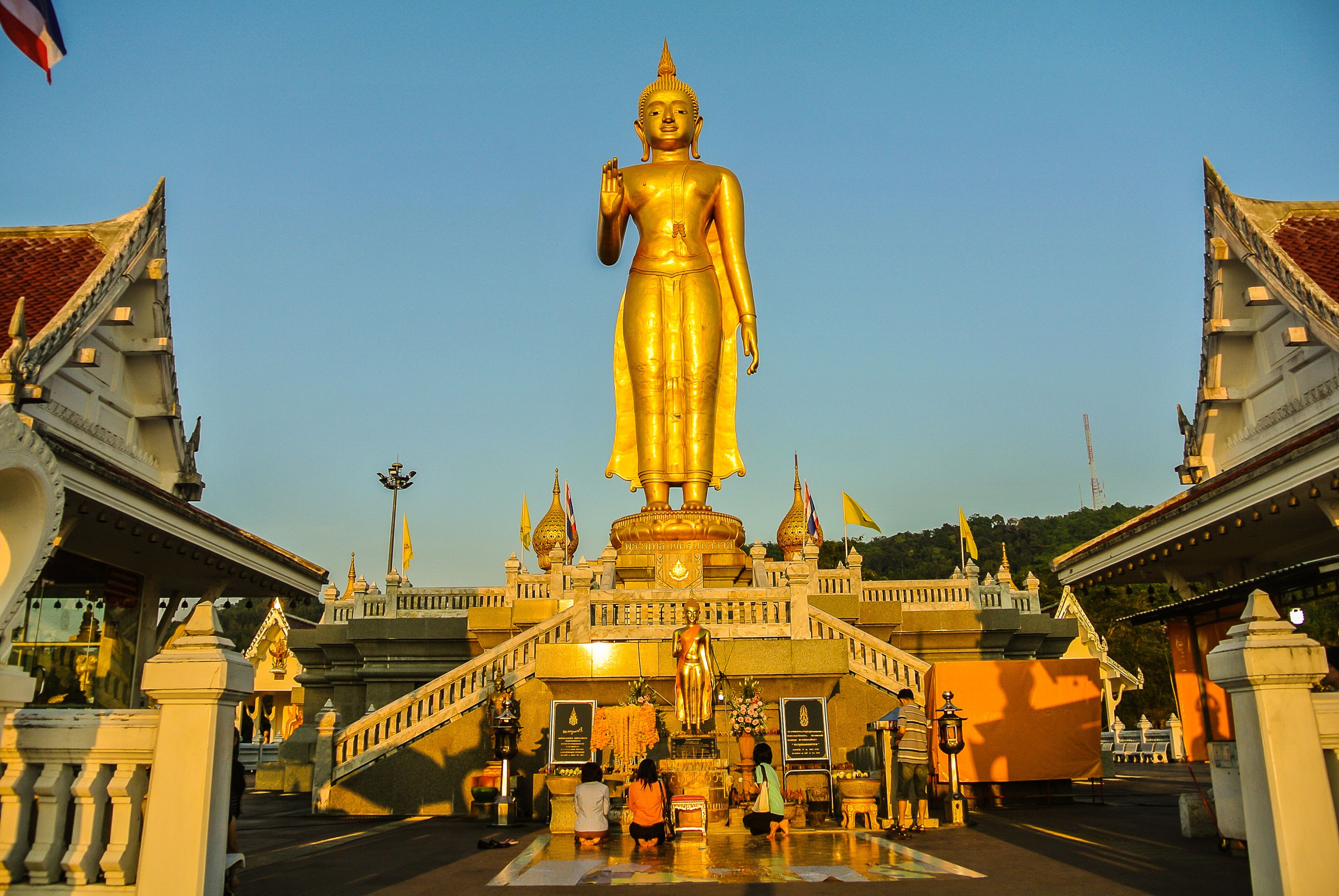 Phra Buddha Mongkol Maharaj standing Buddha in HatYai Songkla province Thailand