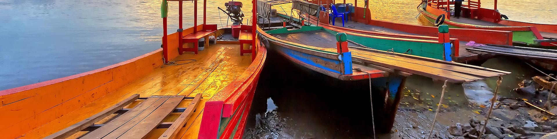 Sunrise at the river in Koh Kho Khao, Thailand