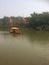 Boat on The lake in Manting park, Jinghong.