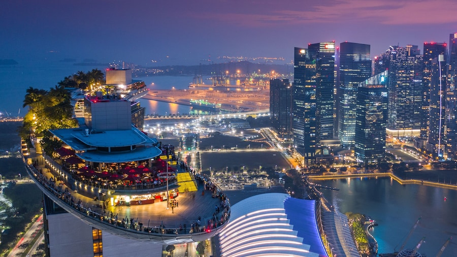 Marina Bay Hotel Skypark Skygarden Skybar at Singapore - Spaceship