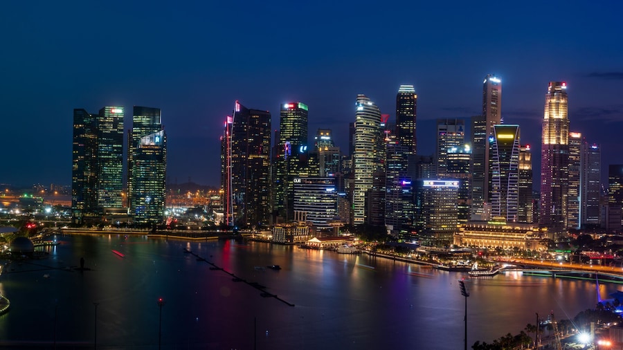 Singapore cityscape at Magic hour