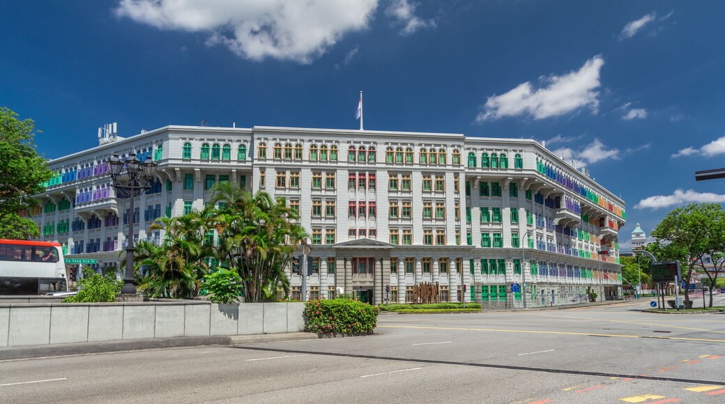 Old Hill Street Police Station historic building in Singapore timelapse hyperlapse.