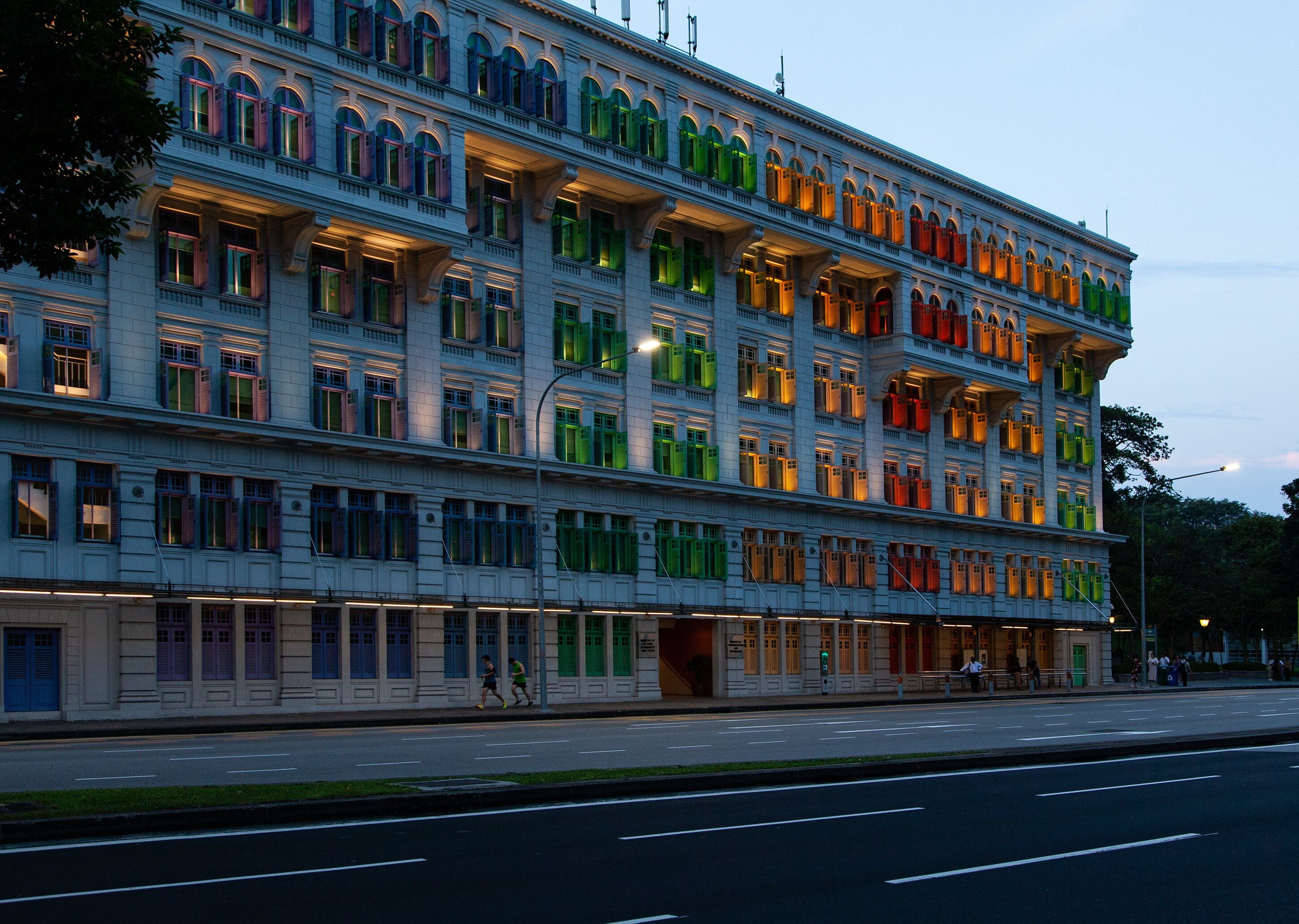 house with windows of different colors in singapore