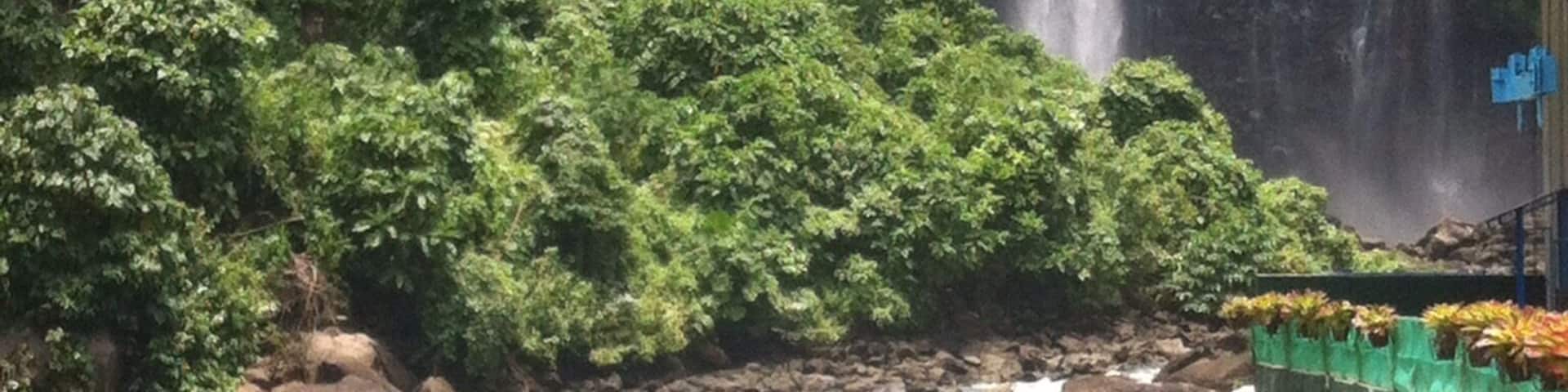 Maria Cristina Falls is a waterfall of the Agus River on the island of Mindanao. It is sometimes called the "twin falls" as the flow is separated by a rock at the brink of the waterfall.It is a landmark of Iligan City, nicknamed the City of Majestic Waterfalls, because of the presence of more than 20 waterfalls in the city.It is located 9.3 kilometers away southwest of the city proper at the boundaries of Barangays Maria Cristina, Ditucalan, and Buru-un.Well known for its natural beauty and grandeur, the 320 - feet (98 meters) high waterfall is also the primary source of electric power for the city's industries.(Wikipedia)
#thecityofmajesticfalls
#iligancity
#mindanao
#philippines
#asia