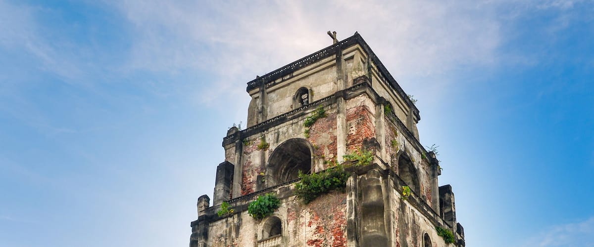 Sinking Bell Tower - Laoag City, Ilocos Norte, Philippines, Shutterstock ID 193154504, Purchase Order: SP-1847, Order Number: SP-1847 Expedia.com, Client/Licensee: Expedia Media Solutions, Other: Davi