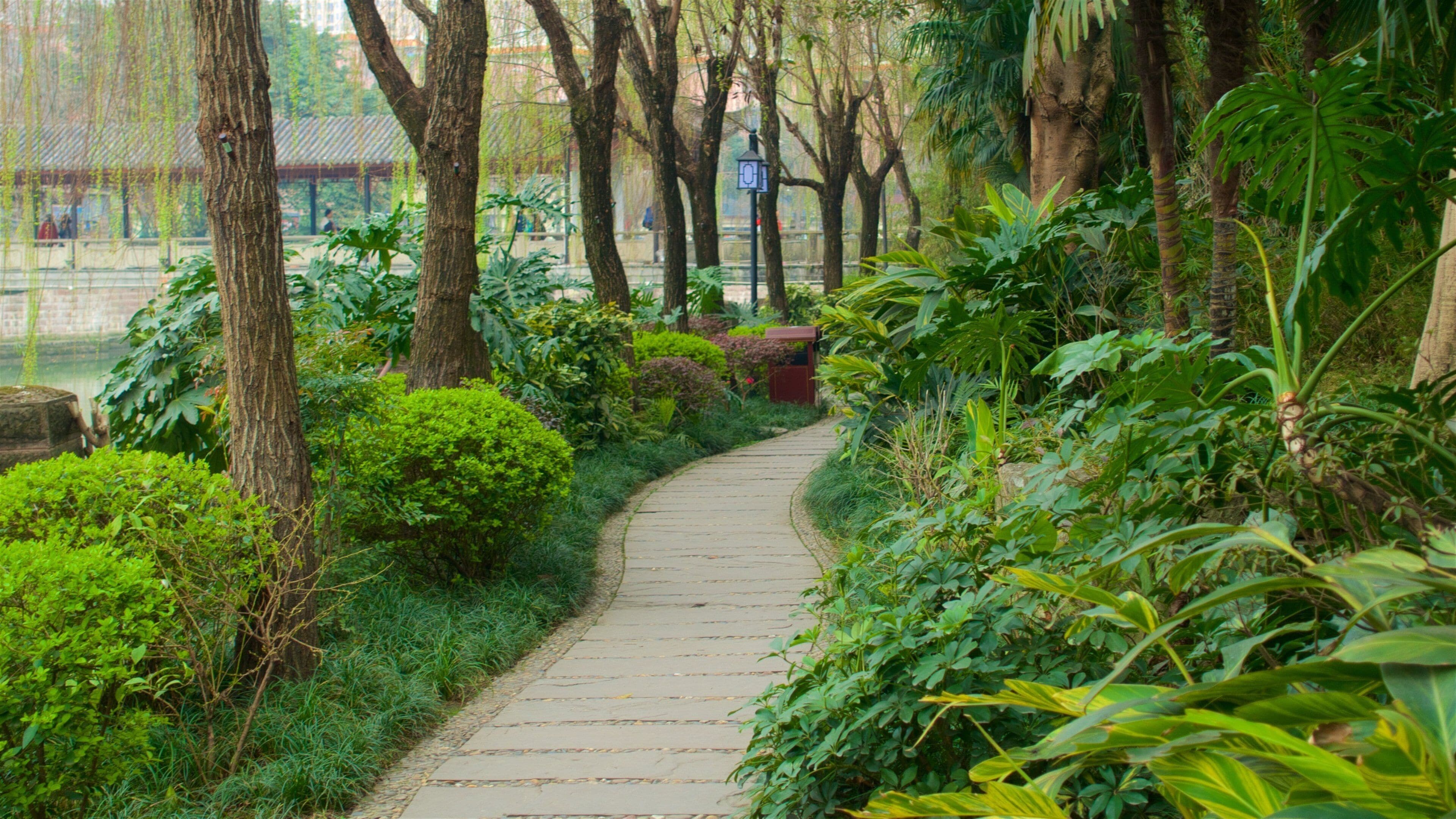 Baihuatan Park showing a park